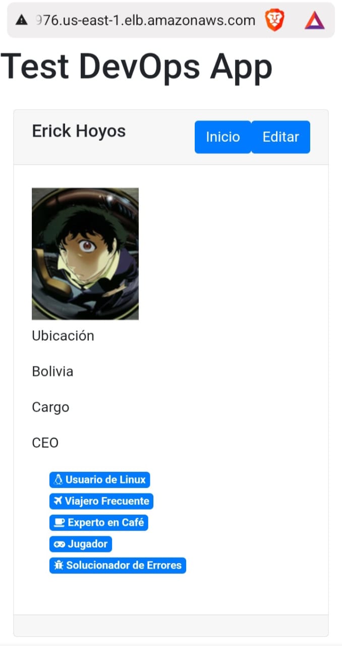 Imagen de la aplicación Flask